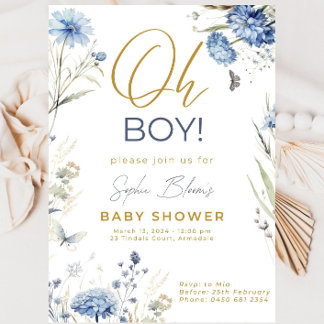 Invitación para Baby Shower Diseño de Plantilla Az