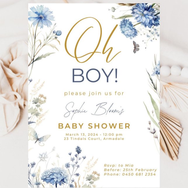 Invitación para Baby Shower Diseño de Plantilla Az (Subido por el creador)