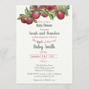 Invitación para Baby Shower en el Huerto de Manzan
