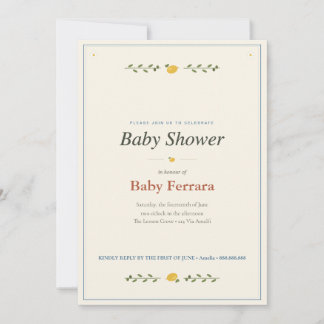 Invitación para Baby Shower en la Costa Amalfitana