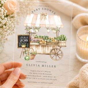 Invitación para Baby Shower en Locally Grown Marke