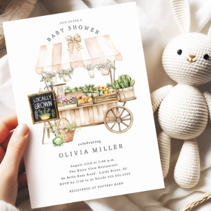 Invitación para Baby Shower en Locally Grown Marke