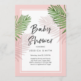 Invitación para Baby Shower en los Trópicos Tema T