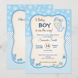 invitación para baby shower, es un niño