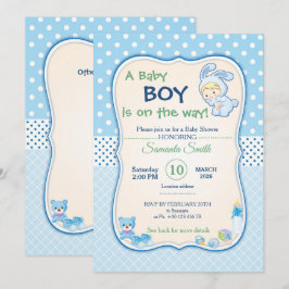invitación para baby shower, es un niño