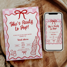 Invitación para baby shower "Está lista para estal