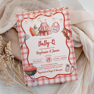 Invitación para Baby Shower: Fiesta de barbacoa mi