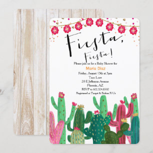 Invitación para Baby Shower Fiesta Mexicana