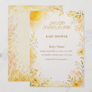 Invitación para Baby Shower Hello Sunshine | Simpl