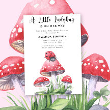 Invitación para Baby Shower La Mariquita Está En C