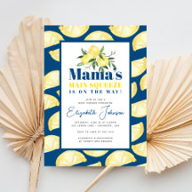 Invitación para baby shower Lemon Mama's Main Sque