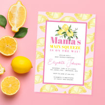 Invitación para baby shower Lemon Mama's Main Sque