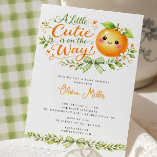 Invitación para Baby Shower Little Cutie Citrus