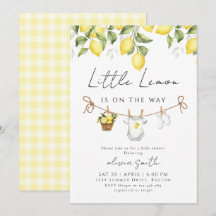 Invitación para Baby Shower Little Lemon