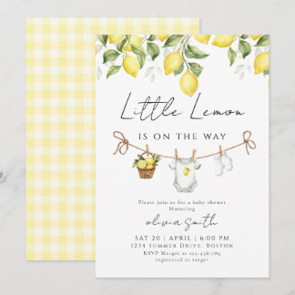 Invitación para Baby Shower Little Lemon