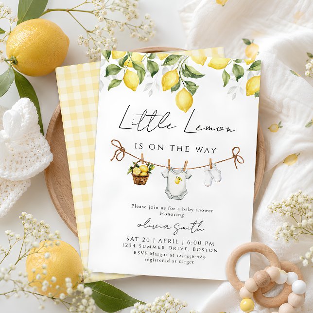 Invitación para Baby Shower Little Lemon (Subido por el creador)
