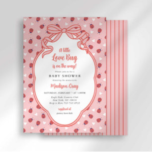 Invitación para Baby Shower Little Love Bug on the