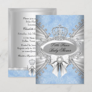 Invitación para Baby Shower Little Prince Diamond