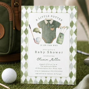 Invitación para Baby Shower Little Putter