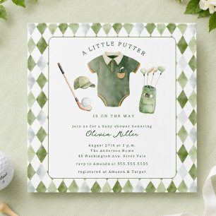 Invitación para Baby Shower Little Putter