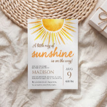 Invitación para baby shower Little Ray Of Sunshine