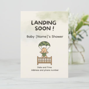Invitación para Baby Shower Little Soldier — Camuf
