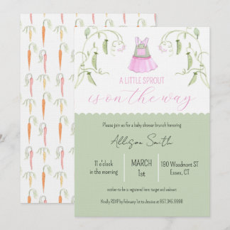 Invitación para Baby Shower Little Sprout