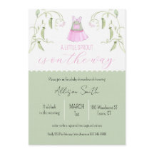 Invitación para Baby Shower Little Sprout