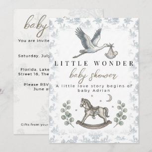 Invitación para baby shower Little Wonder
