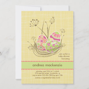 Invitación para baby shower Nido de la Naturaleza