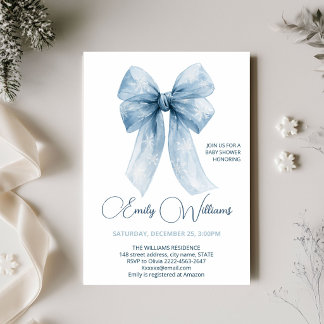 Invitación para Baby Shower Niño Invierno Copo de