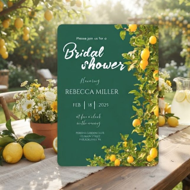 Invitación para baby shower nupcial Lemon Grove Ro (Subido por el creador)