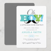 Invitación para Baby Shower Oh Boy