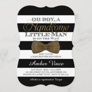 Invitación para Baby Shower Oh Boy Little Man