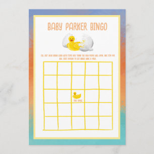 Invitación para baby shower 'Pato Pequeño a Punto 