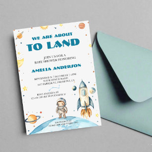 Invitación para Baby Shower Planeta Espacio Exteri