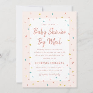 Invitación para baby shower por correo
