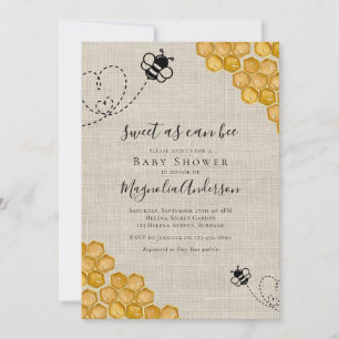 Invitación para Baby Shower Presupuesto Dulce como