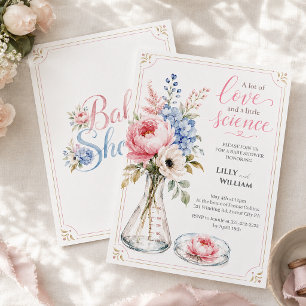 Invitación para baby shower que destaca el viaje d