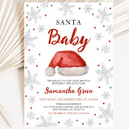 Invitación para Baby Shower Santa Baby