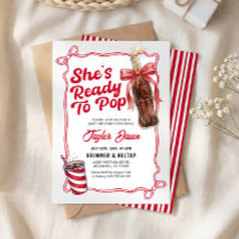 Invitación para baby shower She's Ready to Pop