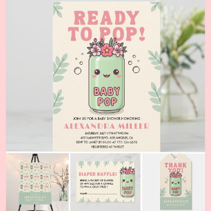 Invitación para Baby Shower She's Ready to Pop Boh
