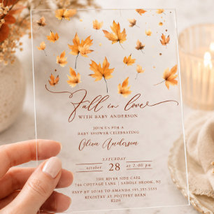 Invitación para Baby Shower Susurros de Otoño