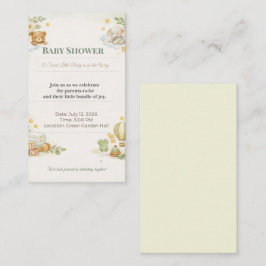 Invitación para Baby Shower | Tarjeta de Oso de Pe