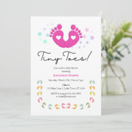 Invitación para Baby Shower Tiny Toes