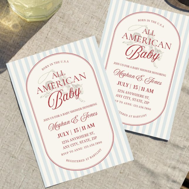 Invitación para baby shower totalmente americana,  (Subido por el creador)