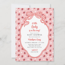 Invitación para baby shower Una pequeña dama en ca