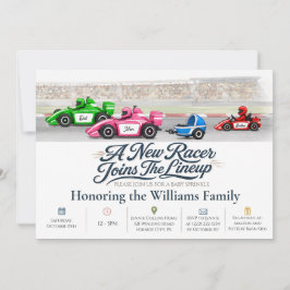 Invitación para Baby Sprinkle de Familia de Autos 