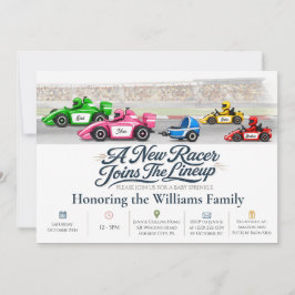 Invitación para Baby Sprinkle de Familia de Autos 