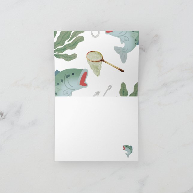 Invitación para Babyshower con tema de Pesca de Ni (Interior)